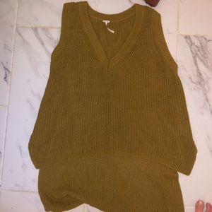 Green free people sweater